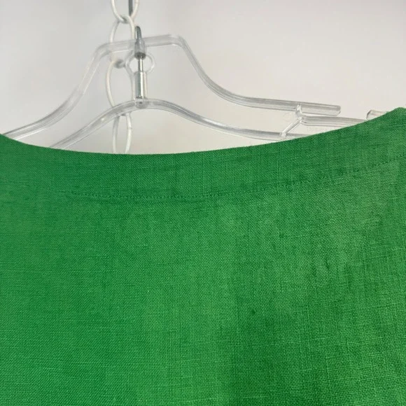 Seasalt Cornwall Painting Class Dress Green 100% Linen Midi Pocket Shift US 8 - Picture 13 of 14